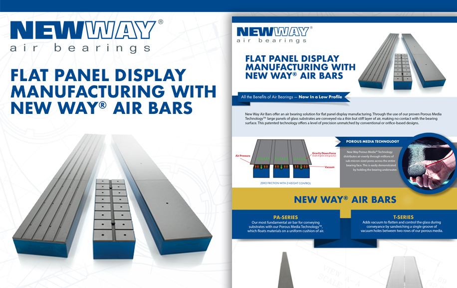Flat Panel Display Manufacturing with New Way Air Bars