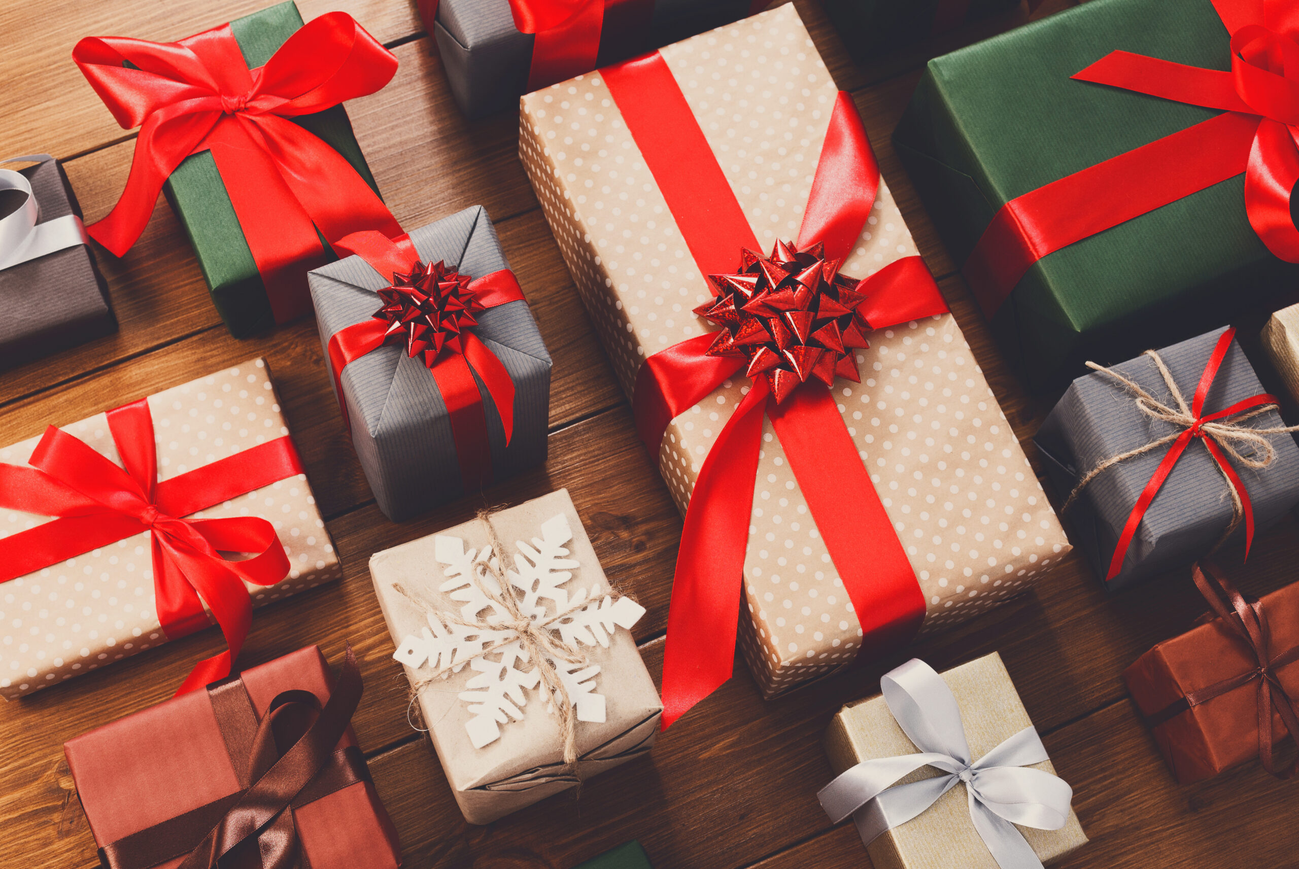 An Assortment of Wrapped Gifts