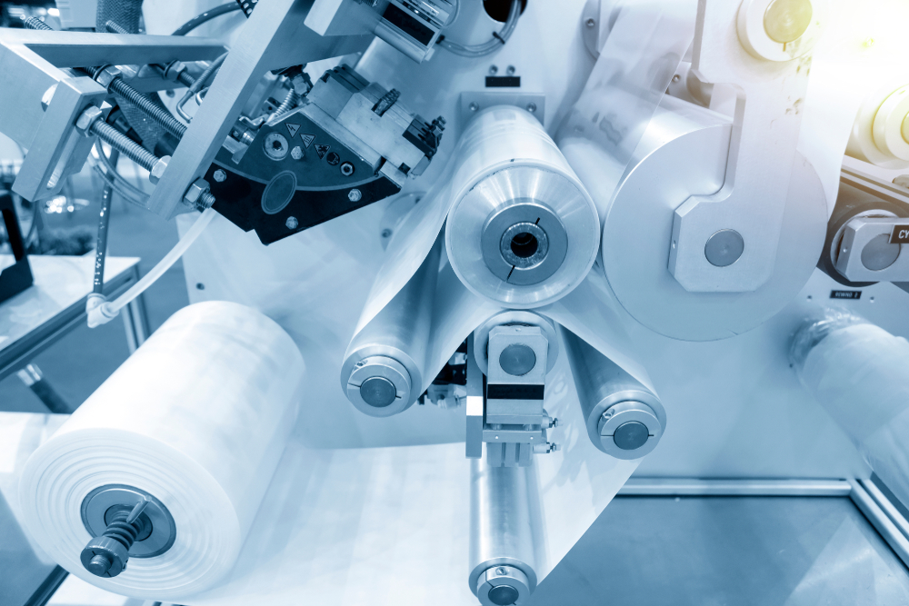 Automatic plastic bag production machine with lighting effect 